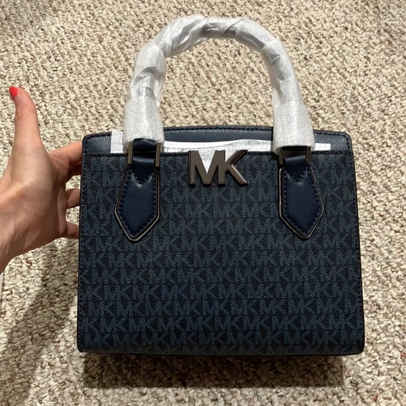 Michael Kors Mott Medium Messenger Convertible Crossbody Bag 35T0SOXM2B Admiral - Picture 12 of 15